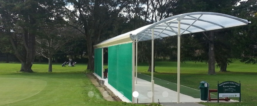 Covered gold tee facing right
