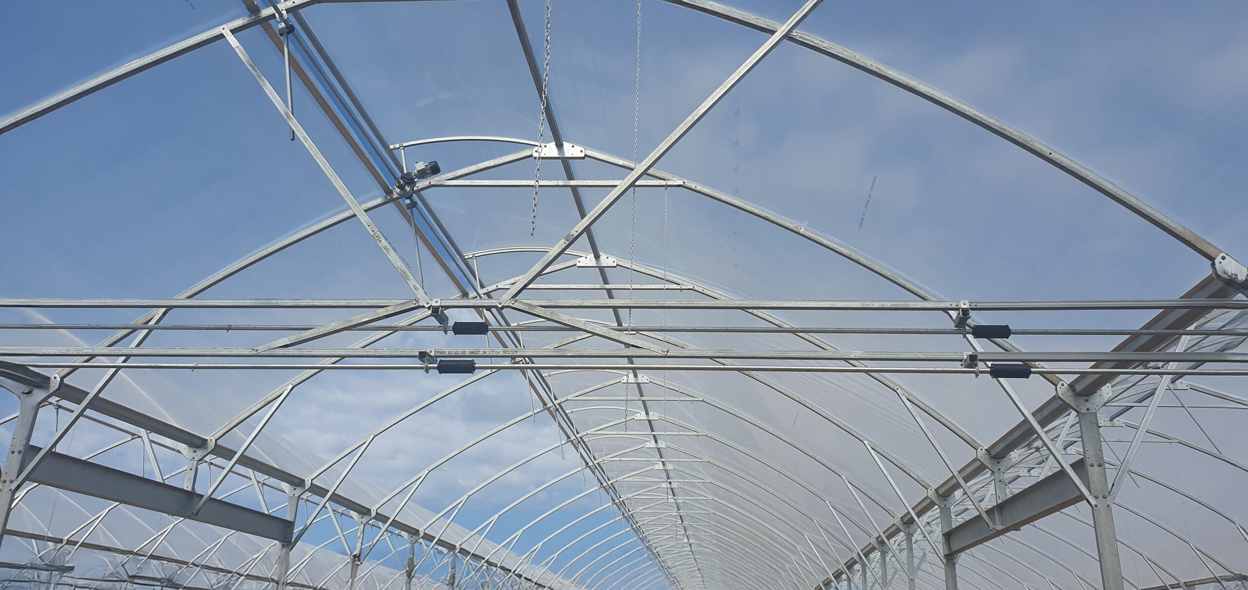 Closeup view of roof ventilation from the inside