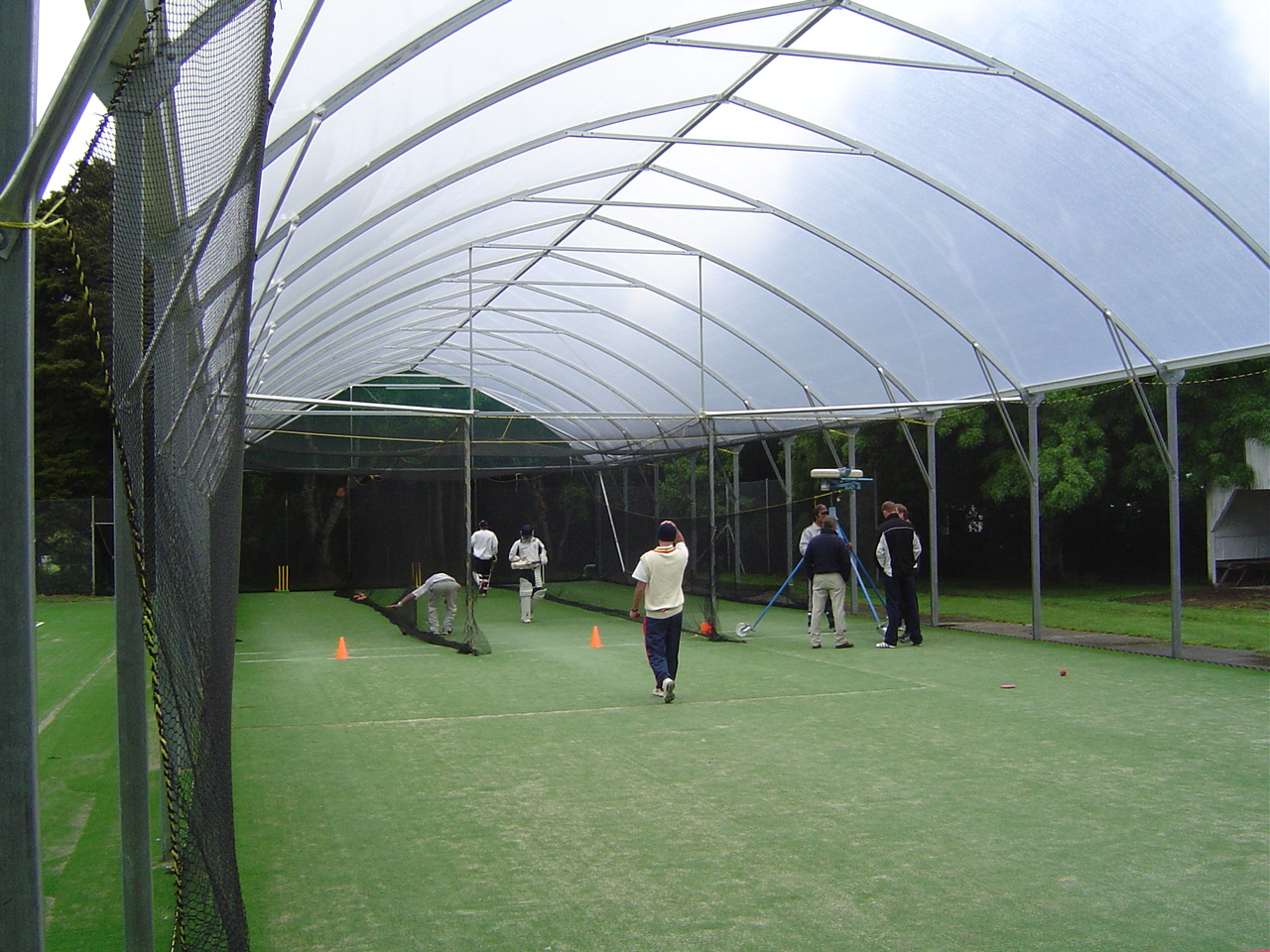 Undercover cricket training nets - artificial turf