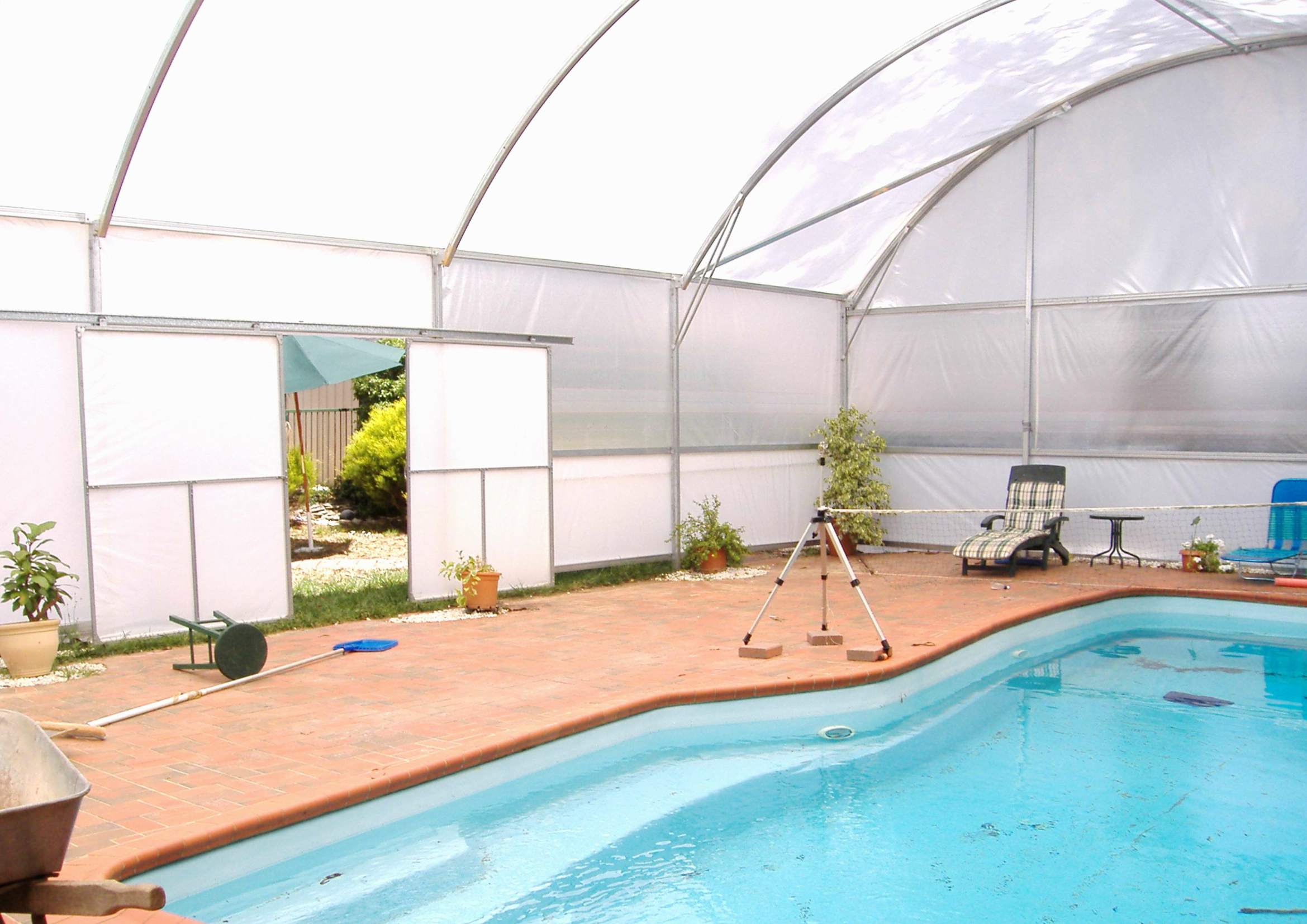 Undercover outdoor swimming pool